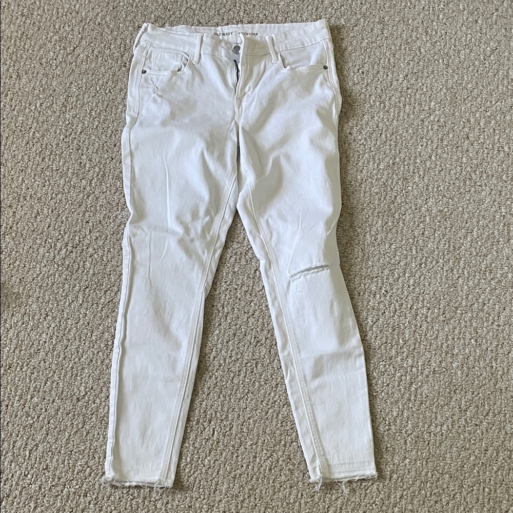 Old Navy Women's White Skinny Jeans